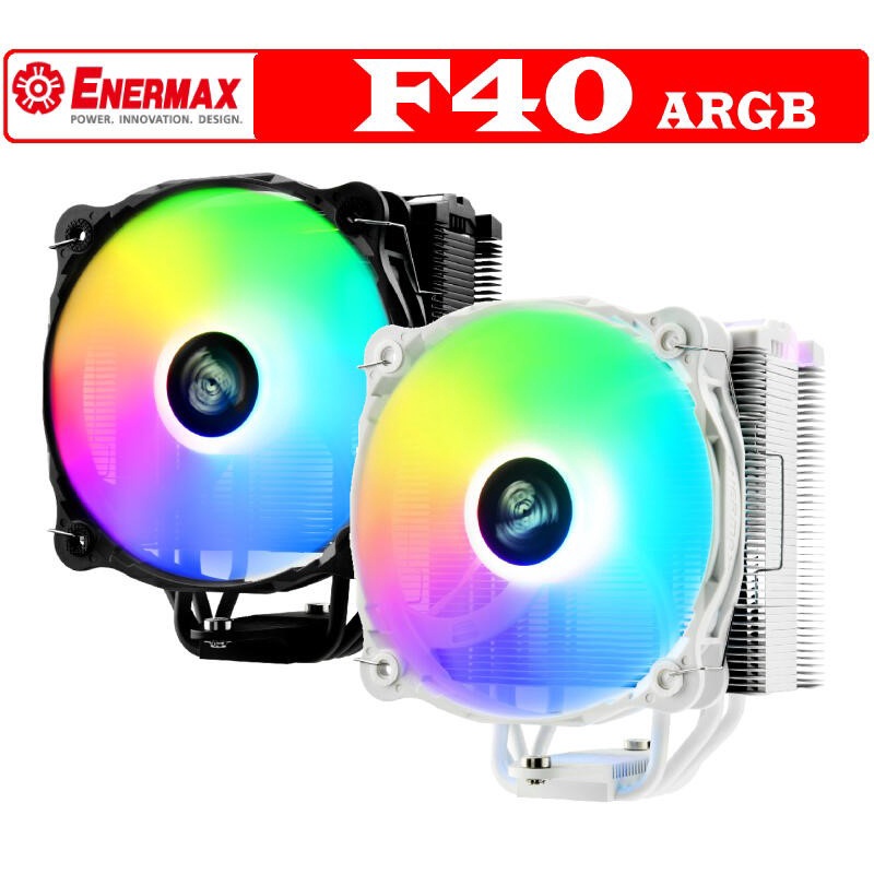 LGA 1700 Enermax ETS-F40 ARGB CPU Air Cooler, AMD AM4/Intel LGA 1700/1200/1151, , 200W TDP