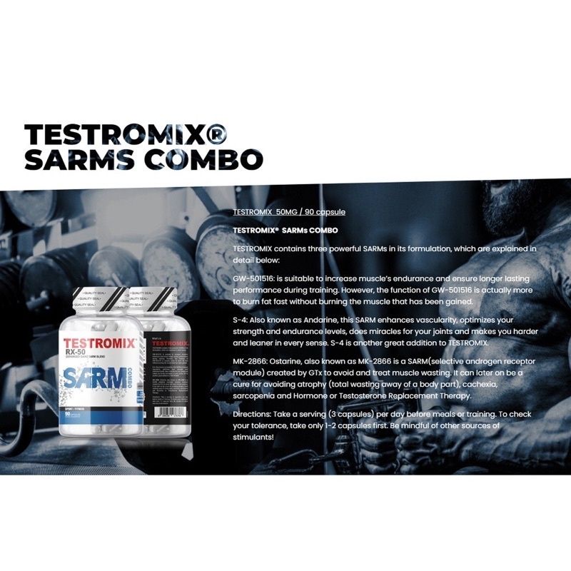 Sarm Combo Testromix 50mg 90caps - sarm_combo - ThaiPick