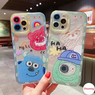 เคสโทรศัพท์มือถือนิ่ม ป้องกันเลนส์ ลาย Hello Monster สีรุ้ง สําหรับ Xiaomi Redmi Note 11 11S 4G 10C 10 9S 9 8 7 6 7A 6A S2 9T 9A 9C Poco X3 NFC GT F3 F2 M3 M4 Pro 5G 4G