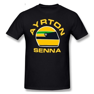 เสื้อยืดผ้าฝ้ายพิมพ์ลายเสื้อยืดแขนสั้น พิมพ์ลาย Ayrton Senna Soft Racing สไตล์ฮิปฮอป