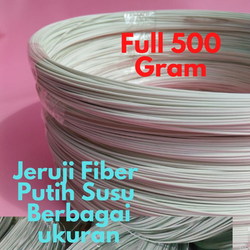 1 ม้วนรางไฟเบอร์ 1.5–3.5 มม. สีขาวน้ํานม สําหรับกรงนกบาร์ ฯลฯ