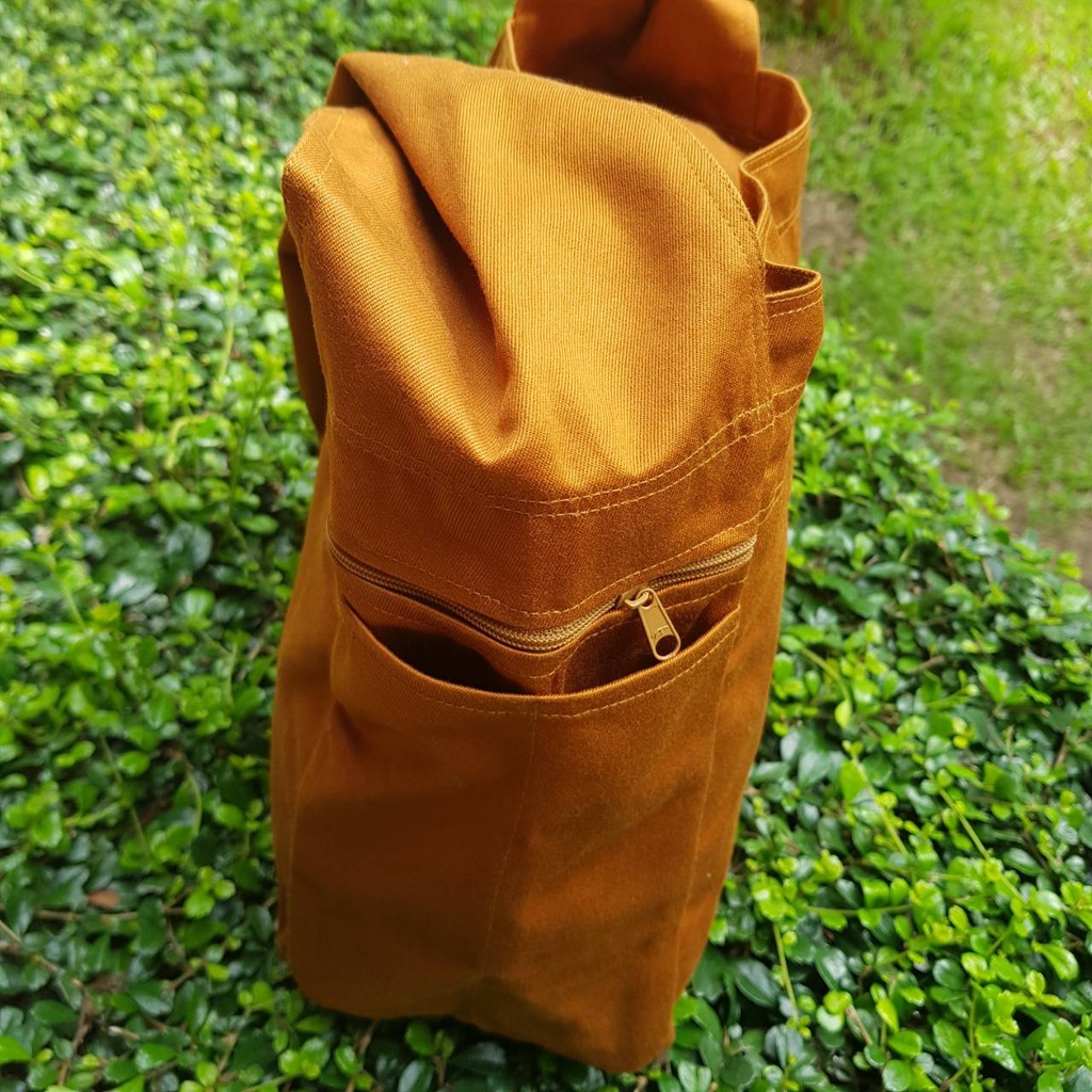 ย่าม ย่ามพระ ย่ามอูฐ ผ้าเวสปอยประตูทอง สีแก่นบวร - รูปที่ 2