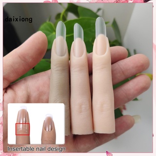 &lt;daixiong&gt; 5D Artificial Finger Model Nail Training Finger Model Nail Practice Finger Easy to Clean