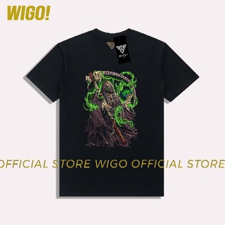 Tshirtคอลูกเรือcrew neckเสื้อยืด พิมพ์ลาย Angel Of Death Original Wigo Official Store สําหรับผู้ชาย-4XL