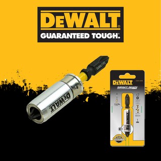 DeWALT DWA13MS  ดอกไขควง 65 mm. Impact P2 พร้อมปลอกแม่เหล็ก สินค้ารับประกันศูนย์ ของแท้