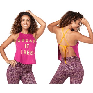 Zumba Wear เสื้อกล้ามออกกำลังกายซุมบ้า Break It Free Open Back Tank