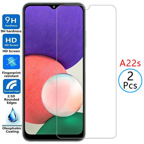 กระจกนิรภัยสําหรับ Samsung A22s 5g กระจกป้องกันหน้าจอบน Galaxy a 22s A22 s 6.6 ฟิล์มติดโทรศัพท์ Sams