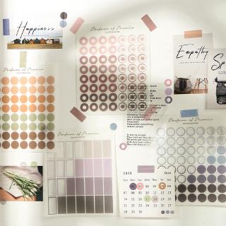 สติกเกอร์กระดาษ ชุดสีธรรมชาติ สำหรับตกแต่งสมุดภาพ DIY จำนวน 3 แผ่น