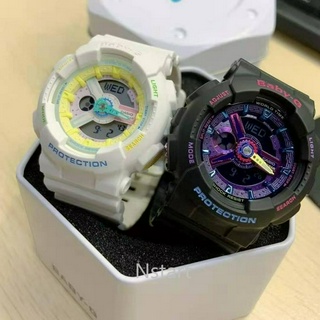 (ลดกระหน่ํา) Jam tangan Original ga Baby-G BA110 นาฬิกาข้อมือสปอร์ต สีดํา สีชมพู สําหรับผู้หญิง