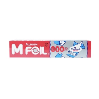 M Foil อลูมิเนียมฟอยล์ เอ็ม ฟอยล์ หน้ากว้าง 30 ซม.x ยาว 300 ตร.ฟุต