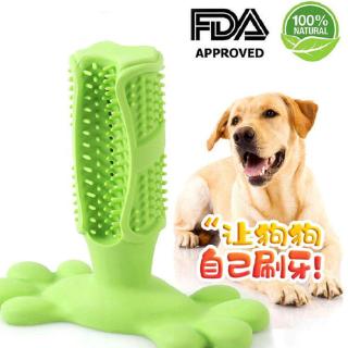 Dog Toothbrush Dental Care Brush Pet Chew Toy Doggy Brush Stick Soft Rubber Interactive Training Toy