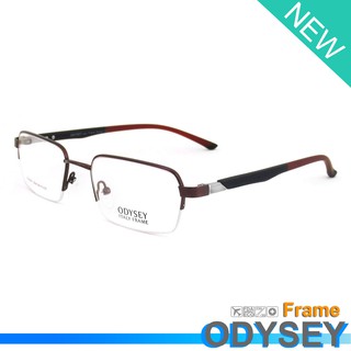 Odysey แว่นตา รุ่น 4284 C-5 สีแดง กรอบเซาะร่อง ขาสปริง วัสดุ สแตนเลส สตีล (สำหรับตัดเลนส์) กรอบแว่นตา Eyeglasses