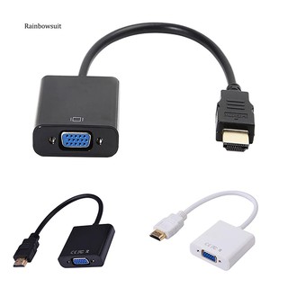 【RB】สายเคเบิลอะแดปเตอร์แปลงวิดีโอ Hdmi ตัวผู้ เป็น VGA ตัวเมีย 1080P สําหรับ PC แล็ปท็อป HDTV