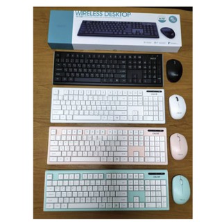 OKER ชุดคีบอร์ดเมาส์ไร้สาย Wireless keyboard mouse set รุ่น ik7500