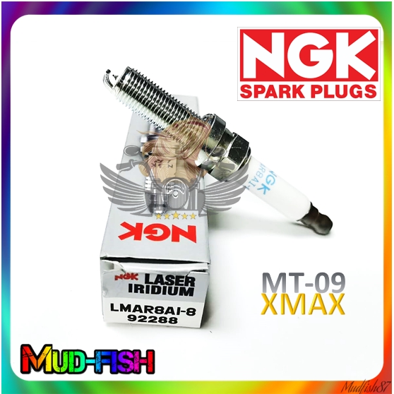 NGK LMAR8AI-8 LASER IRIDIUM RACING PLUG สําหรับ YAMAHA MT09, Z250, NINJA250, Z400, CBR250RR (ระบุจาก