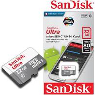 Sandisk Ultra MicroSDHC UHS-I Class 10 MemoryCard 32GB (รับประกันของแท้ 100% ศูนย์ Synnex)