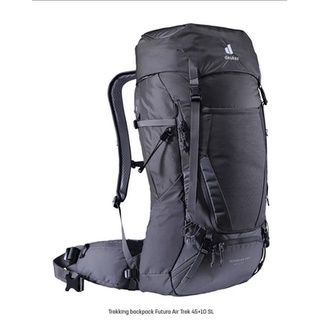 เป้ deuter รุ่น Futura Air Trek 45+10SL โลโก้ใหม่ ปี 2021 สีส้ม Redwood Lava , สีดำ - เทา Black Graphite