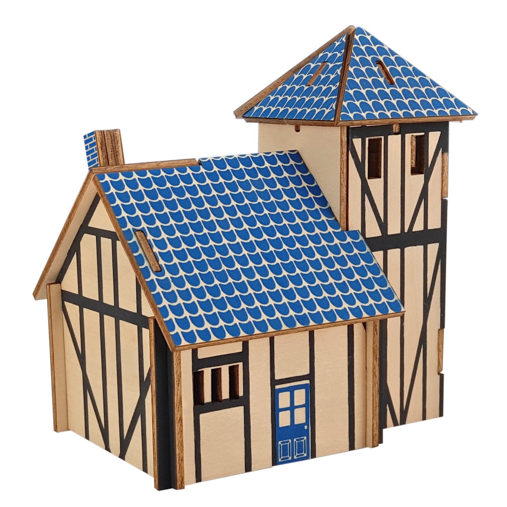 3D Wooden Puzzle Toys Jigsaw Architecture House DIY Manual Assembly Kit ...