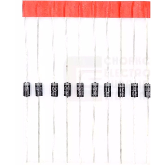 DIODE 1N4001 50V 1A DO-41 (DO204AL) ไดโอด อะไหล่อิเล็กทรอนิกส์ ของใหม่ แพ็ค20ชิ้น