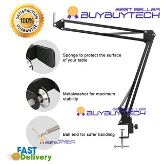 buybuytech Mic Microphone Suspension Boom Scissor Arm Stand Holder For Studio Broadcast NB-35