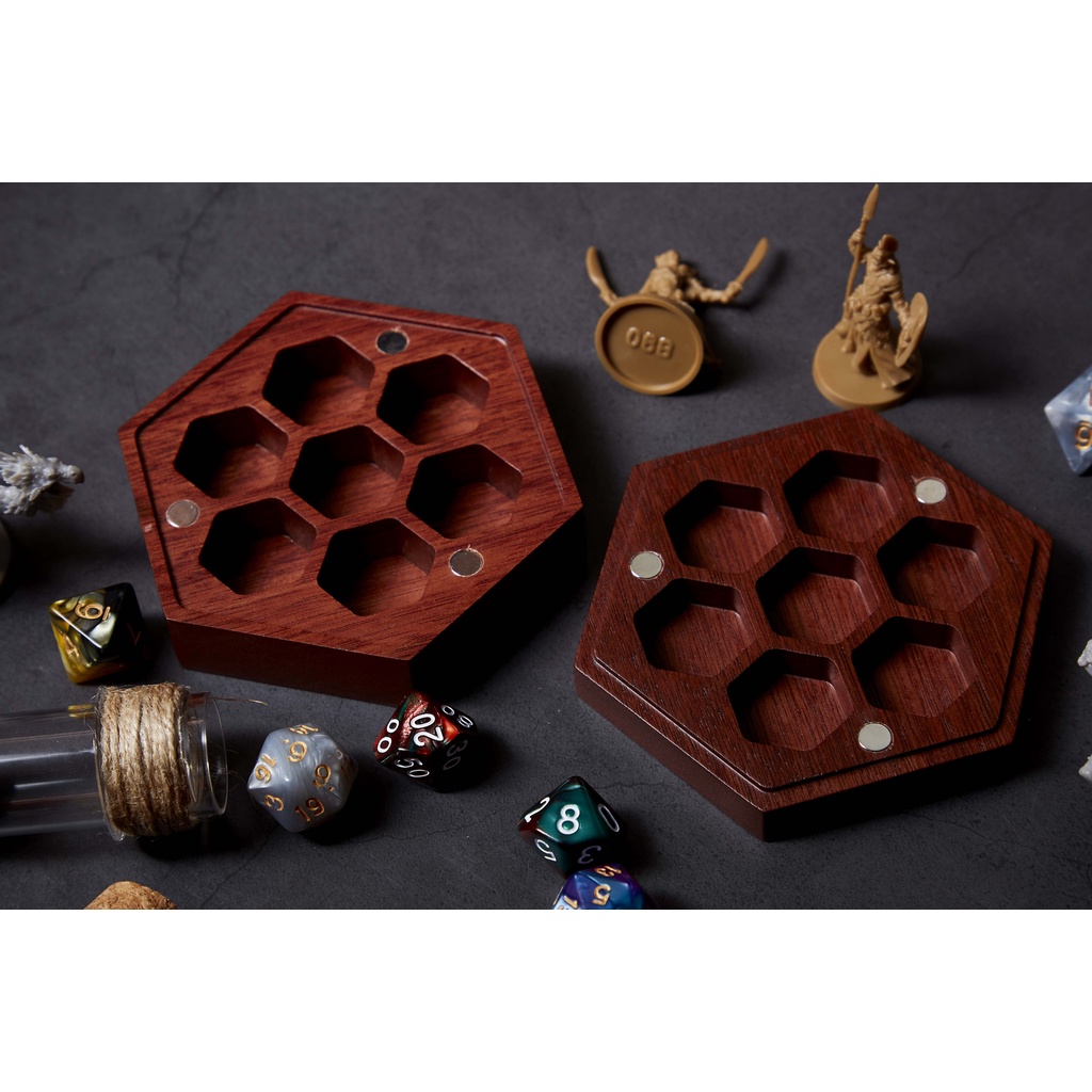 Dice Box DnD | PURPLE HEART WOOD | Dice Vault | RPG Dice Set | Dungeons and Dragons Dice | DnD Dice 