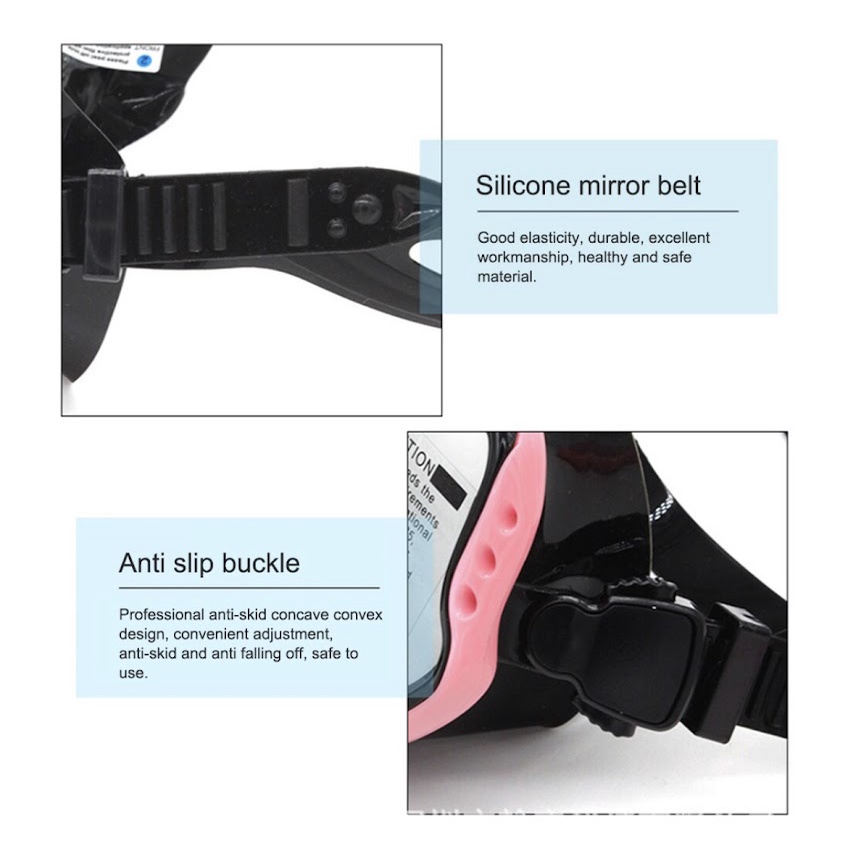 ใหม่ Professional ดำน้ำดำน้ำหน้ากากดำน้ำและ Snorkels แว่นตาดำน้ำ Easy Breath Tube ชุดหน้ากากดำน้ำ รูปที่ 7