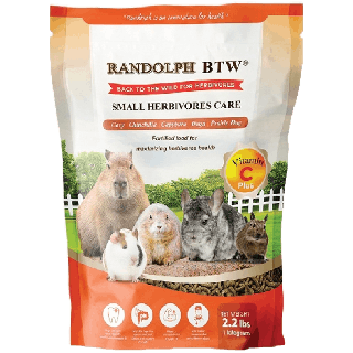 RANDOLPH - BTW Small Herbivores Care อาหารสำหรับสัตว์กินพืชขนาดเล็ก + เสริมวิตามินซี { 1 กิโลกรัม }