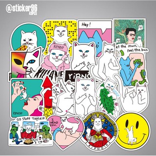 49ชิ้น แมวRipndip สติ๊กเกอร์คละลาย กันน้ำ