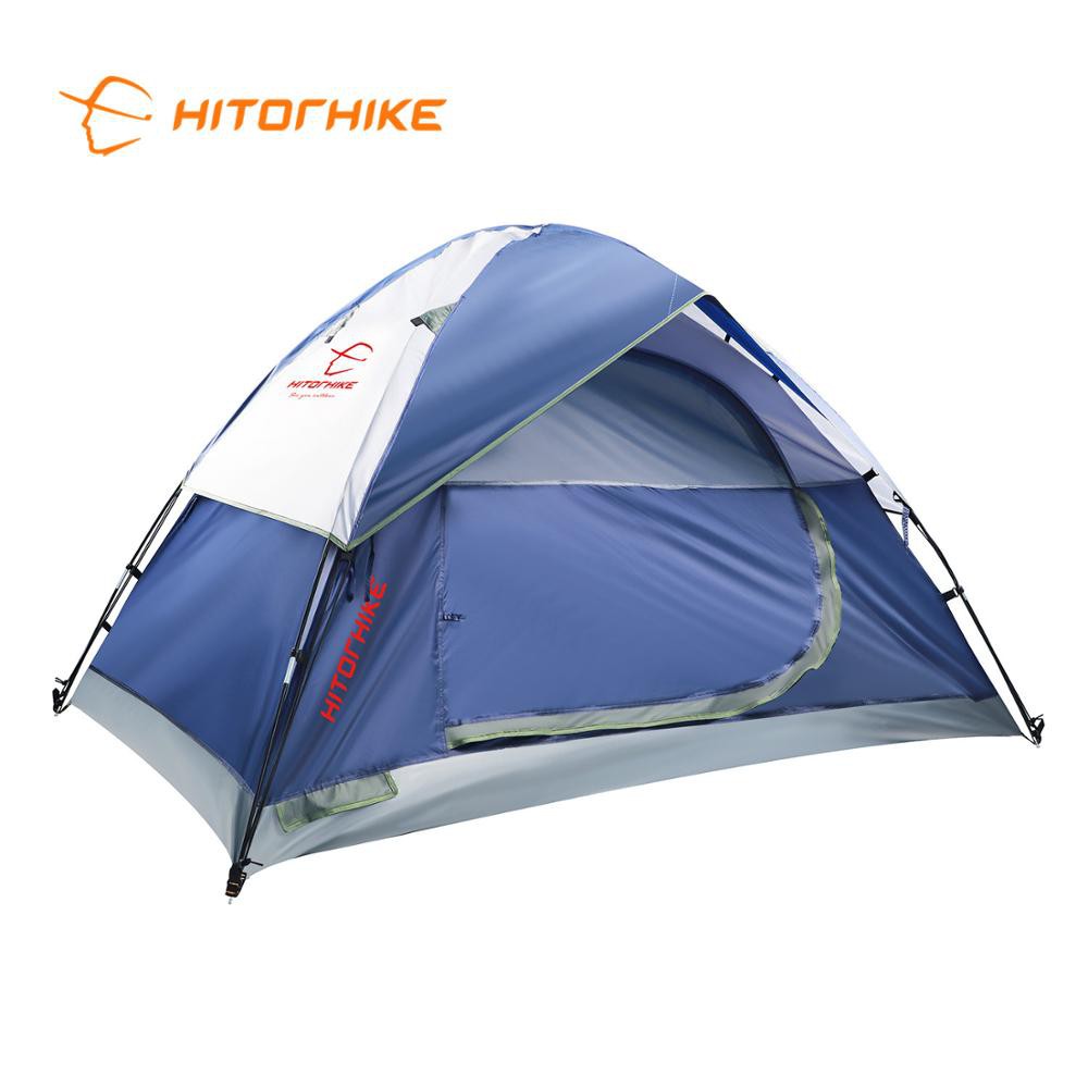 Hitorhike camping tent เต็นท์โดม สำหรับ 2 คน มีทางเข้าออกสองทาง สีน้ำเงินสวย