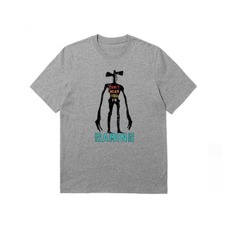 เสื้อยืดแขนห้าส่วน ผ้าฝ้าย ระบายอากาศได้ดี พิมพ์ลายการ์ตูนแอนิเมชั่น I Cant Hear You Say in Fashion I a Game Alarm น่ารัก เป็นมิตรกับผิวหนัง สําหรับเด็กผู้ชาย และเด็กผู้หญิง