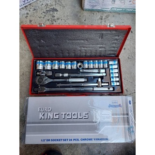 ชุดบล็อก 4หุน 24ชิ้น 12เหลี่ยม euro kingtools