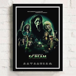 โปสเตอร์ผ้าใบ พิมพ์ลาย Scream 1996 Season สไตล์โมเดิร์น สําหรับตกแต่งผนังบ้าน