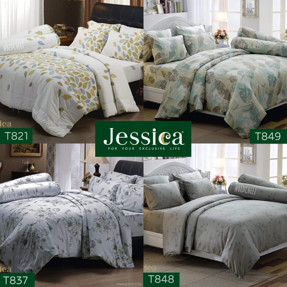 ผ้าปูที่นอน ผ้านวม ทอ500เส้นด้าย Microfiber Tencel by Jessicaเรียบหรู ...