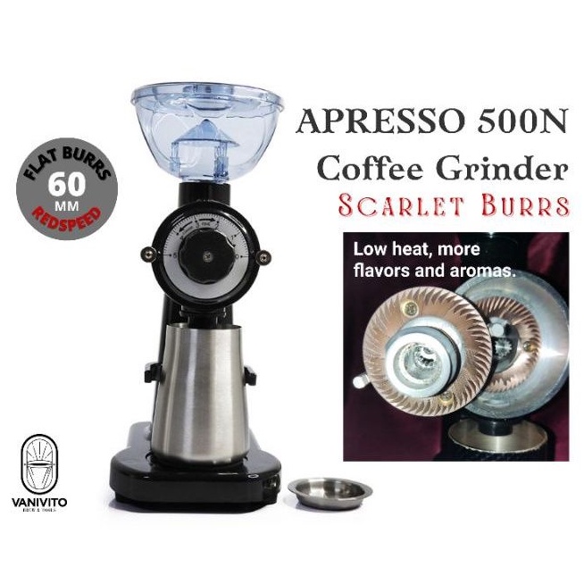 ✨APRESSO 500N Scarlet Burrs Coffee Grinder เครื่องบดกาแฟ รุ่น 500N IMIX สำหรับ เอสเปรสโซ by VANIVITO