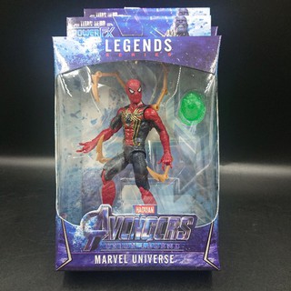 โมเดล Ironspider ขนาด 15 Cm มีไฟมี่หน้าอก ขยับแขนขาได้ มาพร้อมกล่องใส่สวยงาม ราคาถูก พร้อมส่งจ้า✨💥