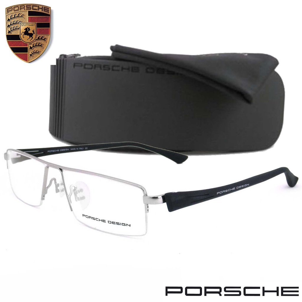 PORSCHE DESIGN แว่นตา รุ่น P 8157 C-9 สีเงิน กรอบแว่นตา Eyeglass frame ( สำหรับตัดเลนส์ ) ทรงสปอร์ต 