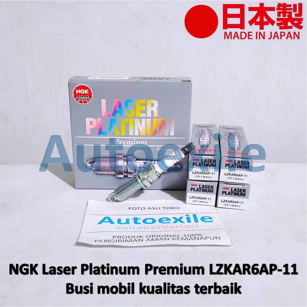 NGK LASER PLATINUM Premium LZKAR6AP-11 LZKAR6AP11 หัวเทียนรถยนต์ Made in Japan สําหรับ Datsun Cross 