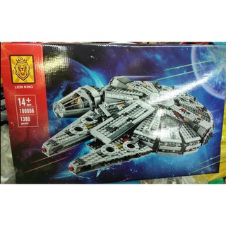 ตัวต่อเลโก้จีน LION KING 180006 Millennium Falcon Star Wars series 1329 ชิ้น ของสะสม