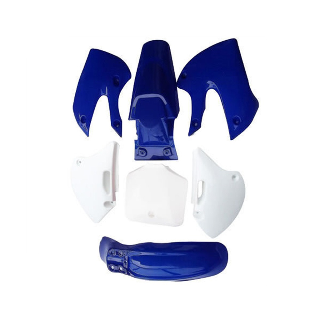 Blue Muffler Cover Plastic Fender Fairing Set For BBR KLX Pit bike DRZ 110