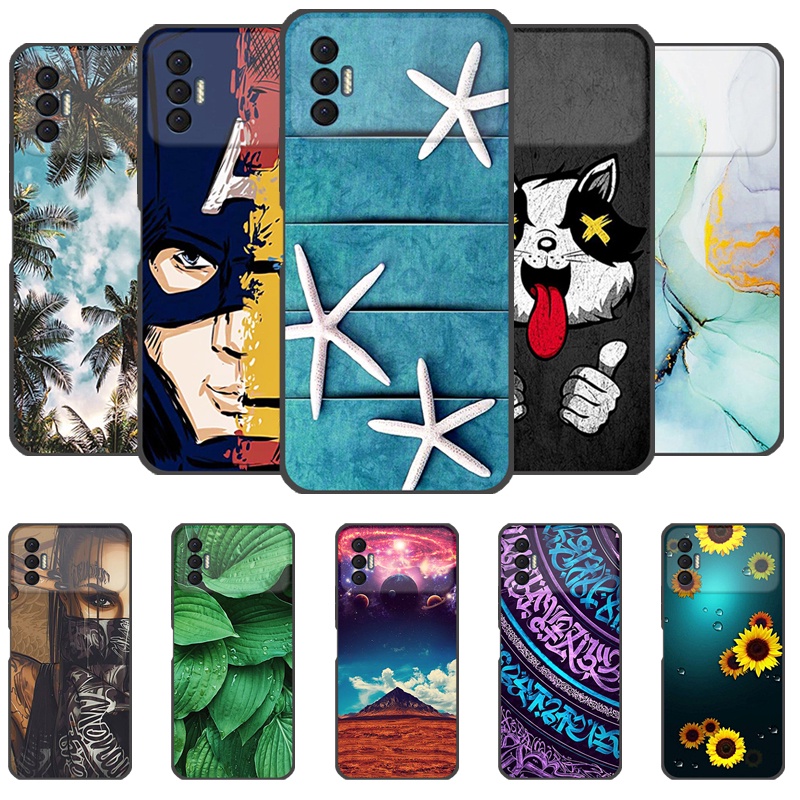 Tecno Spark 8 P KG7H กรณี TPU ซิลิโคนนุ่มทาสีสําหรับ Tecno Spark 8P KG7H