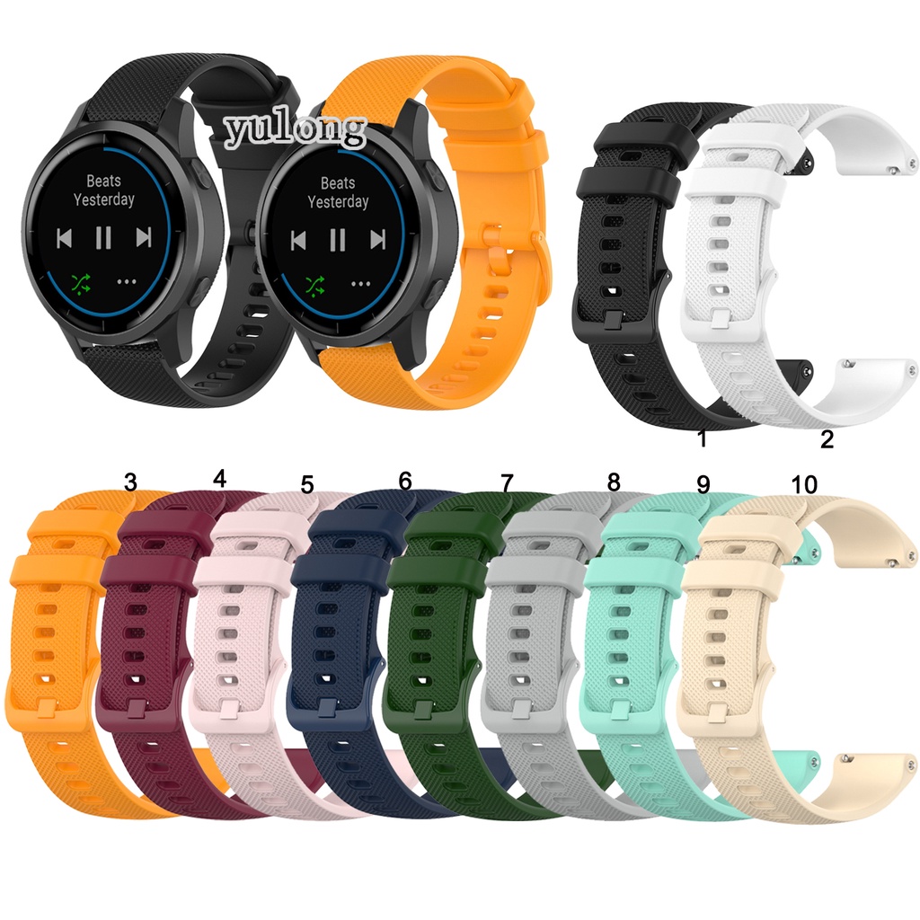 สายนาฬิกาข้อมือซิลิโคน 22 มม. สําหรับ Garmin Venu 2 Venu2 45 มม. Vivoactive 4