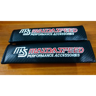 หุ้มเบลท์ Mazda Speed ลายเคฟล่า (หุ้มสายเข็มขัดนิรภัย Mazda 2 / CX-3 / Mazda 3 / CX-5)