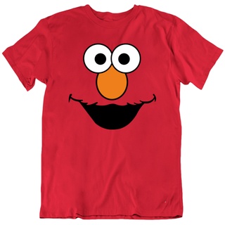 Wanyg เสื้อยืดลําลอง แขนสั้น พิมพ์ลาย Sesame Street Elmo Monster Face เหมาะกับของขวัญวันเกิด สไตล์คลาสสิก สําหรับผู้ชายส