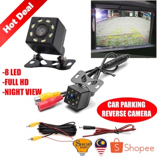 กล้องมองหลังรถยนต์ 8 Led Night Vision Full HD สําหรับจอดรถ Myvi Viva Axia Bezza Saga VVT New Persona