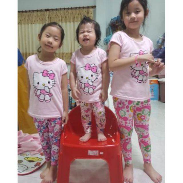 ชุดเสื้อยืด+เลคกิ้งสาวน้อย ไซด์456ขวบ