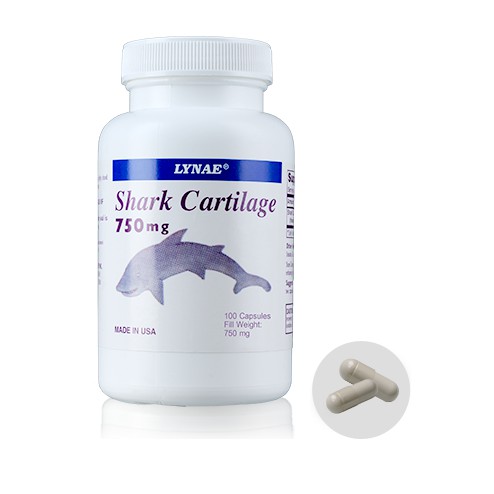 Shark Cartilage 750 mg 100 capsules กระดูกอ่อนปลาฉลาม 750 มก. ขนาดบรรจุ 100 แคปซูล