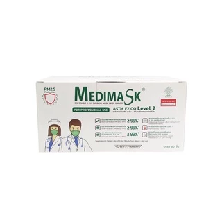 📌NeW 📌Medimask Astm Level.2 (For Professional use) บรรจุ 50ชิ้น/กล่อง