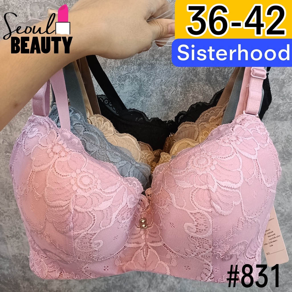 (36-42 CupBC) ยกทรง ไซส์ใหญ่ แต่งลูกไม้ มีโครง 831