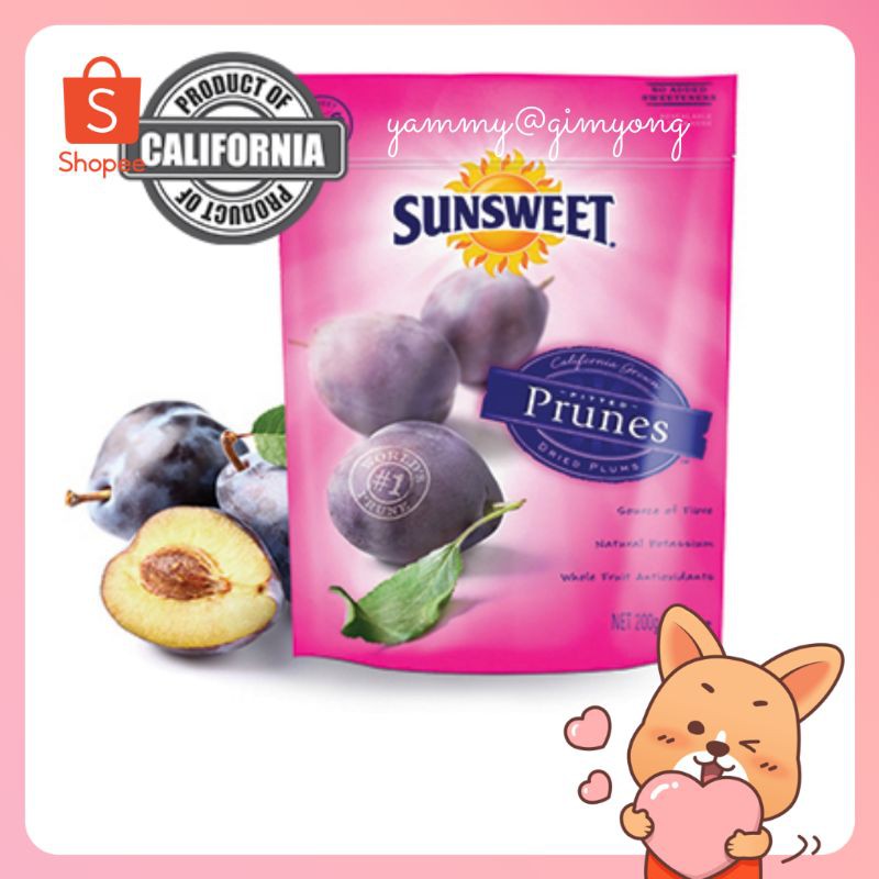 ซันสวีท พรุน ไม่มีเมล็ด SUNSWEET PRUNES 200g (ถุงม่วง มีซิบล็อค)