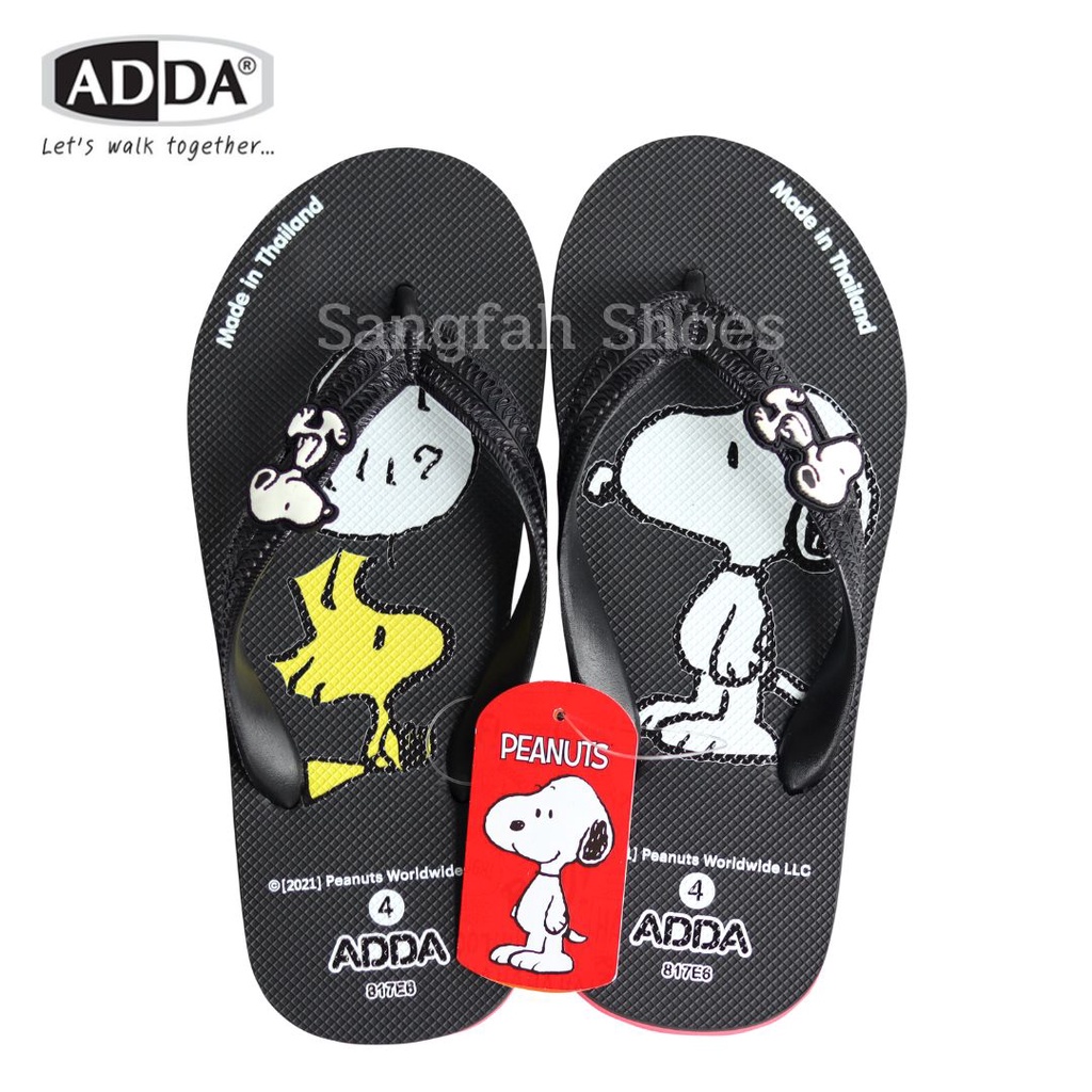 รองเท้าแตะผู้หญิง หูหนีบ รองเท้าฟองน้ำ ADDA ( แอดด้า ) รุ่น 817E6 ลาย Peanuts Snoopy ลิขสิทธิ์แท้